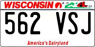 WI license plate 562VSJ
