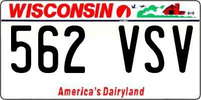 WI license plate 562VSV