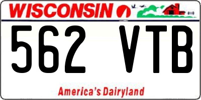 WI license plate 562VTB