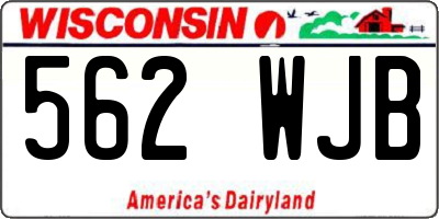 WI license plate 562WJB