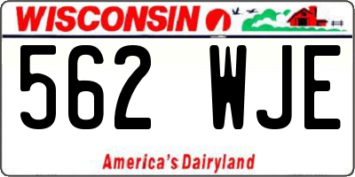 WI license plate 562WJE