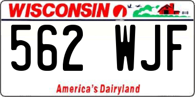 WI license plate 562WJF