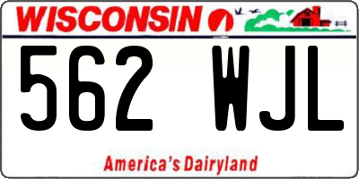 WI license plate 562WJL