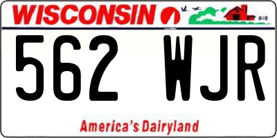 WI license plate 562WJR