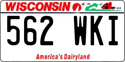 WI license plate 562WKI