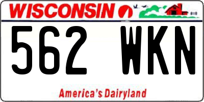 WI license plate 562WKN