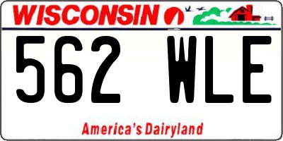 WI license plate 562WLE