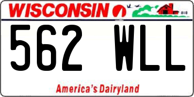 WI license plate 562WLL