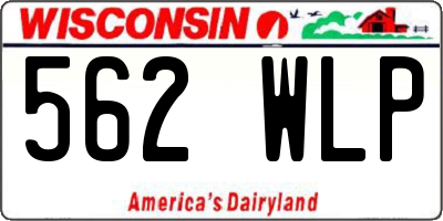 WI license plate 562WLP