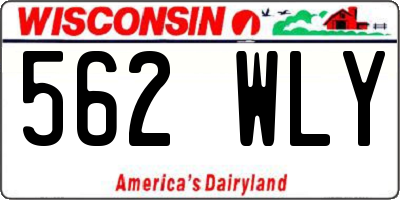 WI license plate 562WLY