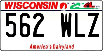 WI license plate 562WLZ