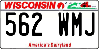 WI license plate 562WMJ