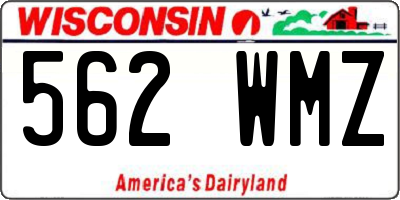 WI license plate 562WMZ