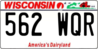 WI license plate 562WQR