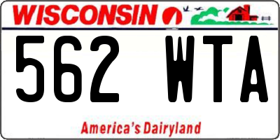 WI license plate 562WTA