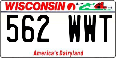 WI license plate 562WWT