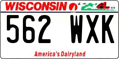 WI license plate 562WXK