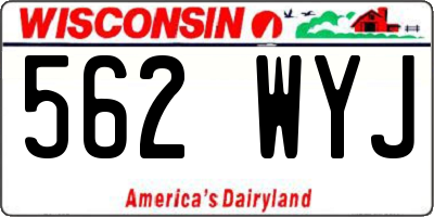 WI license plate 562WYJ