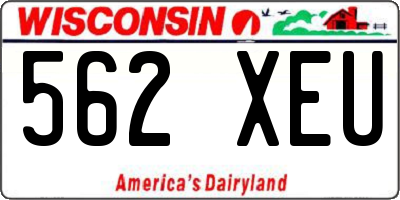 WI license plate 562XEU