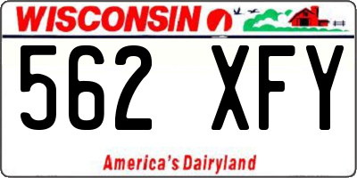 WI license plate 562XFY