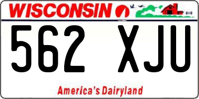 WI license plate 562XJU