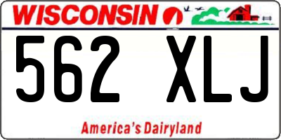 WI license plate 562XLJ
