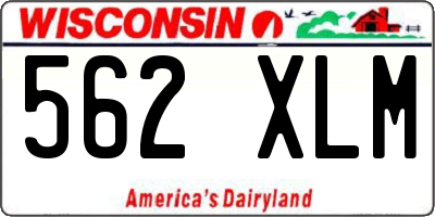 WI license plate 562XLM