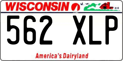 WI license plate 562XLP