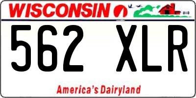 WI license plate 562XLR