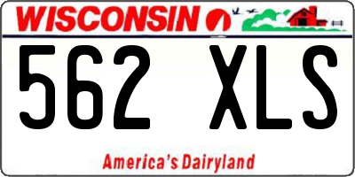 WI license plate 562XLS
