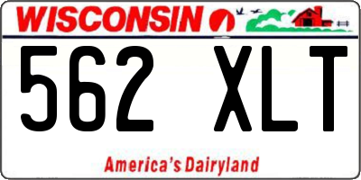 WI license plate 562XLT