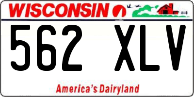 WI license plate 562XLV