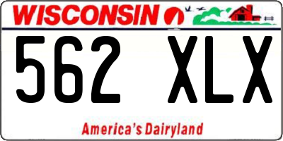 WI license plate 562XLX