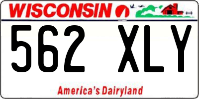 WI license plate 562XLY