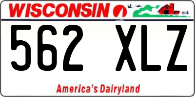 WI license plate 562XLZ