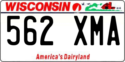 WI license plate 562XMA