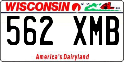 WI license plate 562XMB