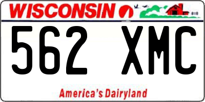 WI license plate 562XMC