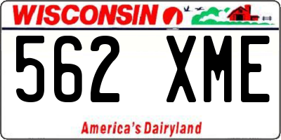 WI license plate 562XME