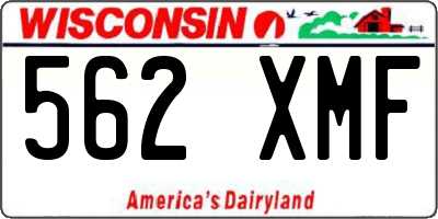 WI license plate 562XMF