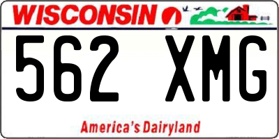 WI license plate 562XMG