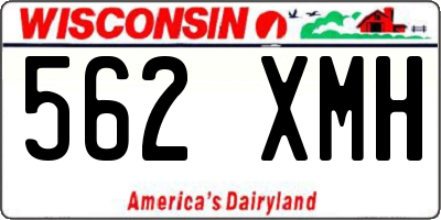 WI license plate 562XMH