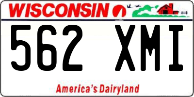 WI license plate 562XMI