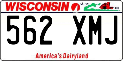 WI license plate 562XMJ