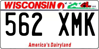 WI license plate 562XMK
