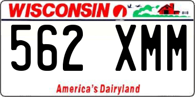 WI license plate 562XMM