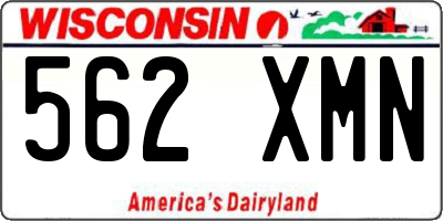 WI license plate 562XMN