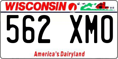 WI license plate 562XMO