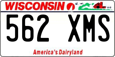 WI license plate 562XMS