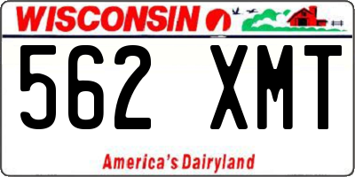 WI license plate 562XMT